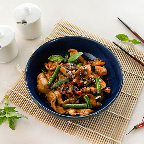 Spicy thai basil chicken 